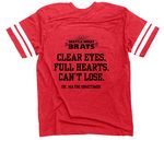 Homecoming Slam Shirts, a Vintage Red / White Football Jersey Tee (back-view)