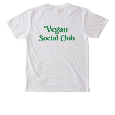 Vegan Social Club Pocket Tees, a White Comfort Colors Pocket Tee