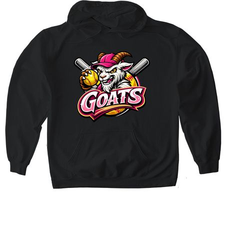 GOATS, a Black Gildan Softstyle Pullover Hoodie