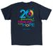 Families for HoPE 20th ? Small Front + Back, a Navy Classic Unisex Tee (back-view)