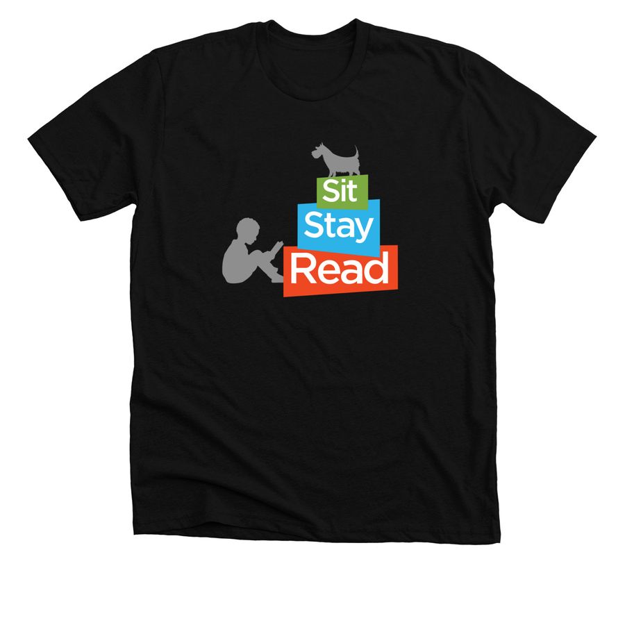 SitStayRead, a Solid Black Blend Premium Unisex Tee
