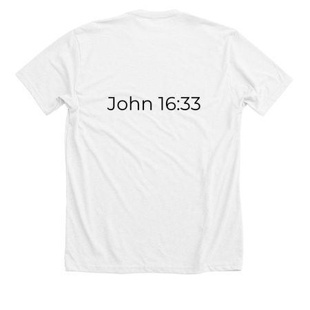 InHisArms, a Solid White Blend Premium Unisex Tee (back-view)