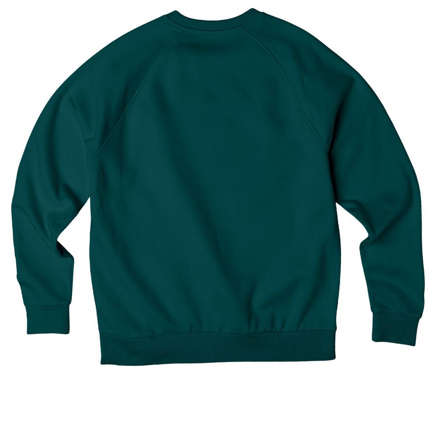Historic Jefferson Village Crewneck, a Deep Sea Green Allmade Organic CVC Crewneck Sweatshirt (back-view)