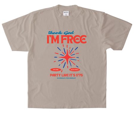 4th of July, a Oatmeal Heavyweight Garment Dye Tee