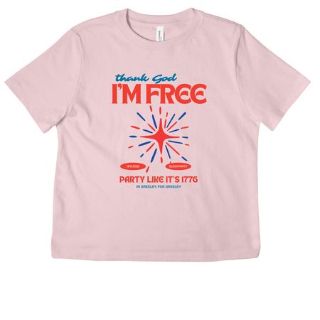 4th of July, a Soft Pink Women's Heavyweight Tee