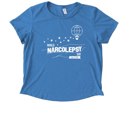 World Narcolepsy Day 2026 T-Shirts, a Azure Blue Allmade Eco Triblend Women?s Scoop Neck Tee