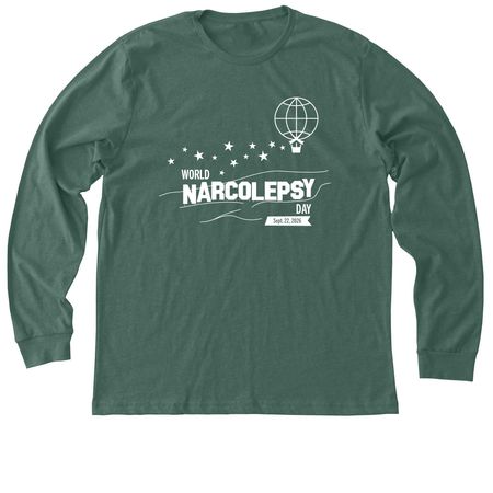 World Narcolepsy Day 2026 T-Shirts, a Heather Forest Premium Long Sleeve Tee