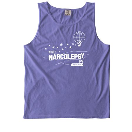 World Narcolepsy Day 2026 T-Shirts, a Violet Comfort Colors Tank Top