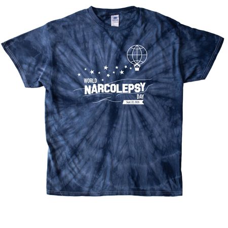 World Narcolepsy Day 2026 T-Shirts, a Navy Classic Tie Dye Tee