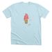 Ice cream tee art by Sydney, a Heather Ice Blue Premium Unisex Tee