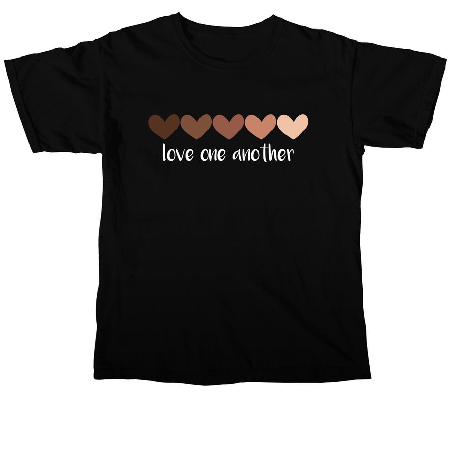 Love One Another (2), a Black Comfort Colors Unisex Tee