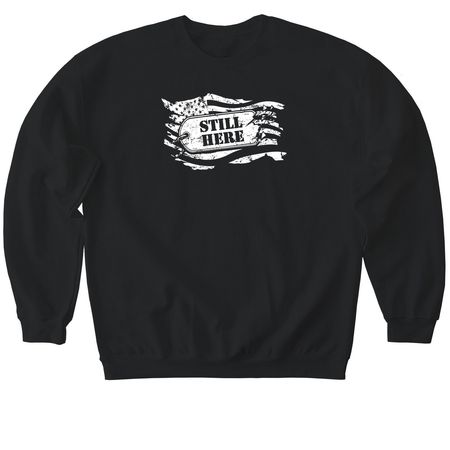Mission Roll Call (Still Here), a Black Softstyle Crewneck Sweatshirt