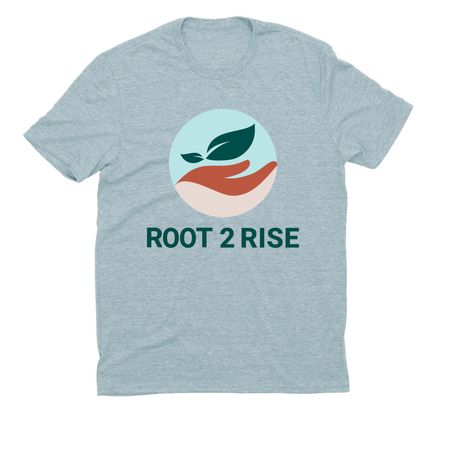 R2R Heather Short Sleeve Tee, a I Like You Blue Allmade Eco Triblend Unisex Tee