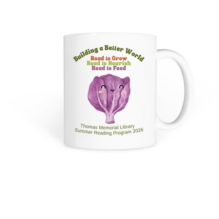2026 Summer Reading Program Mug--cabbage, a White Coffee Mug