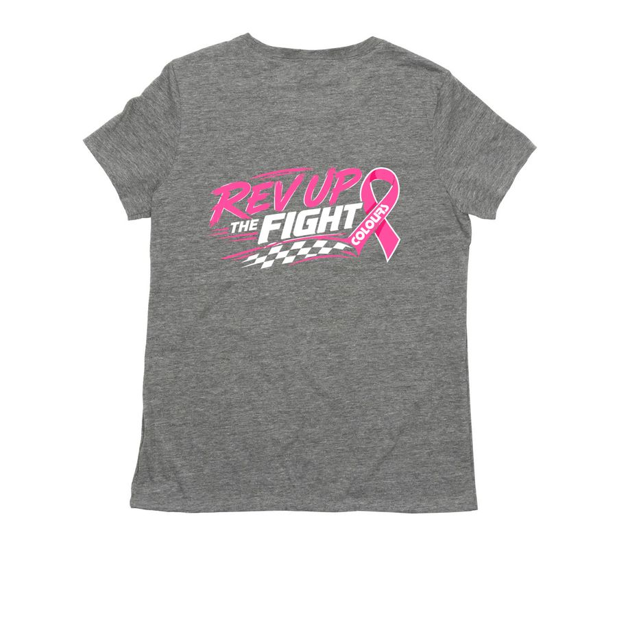 Breast Cancer Awareness 2026, a Aluminum Grey Allmade Eco Triblend Women?s Tee (back-view)