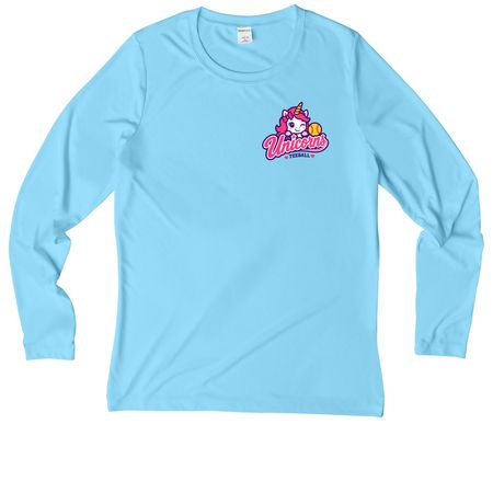 ODC Unicorns&nbsp;, a Light Blue Women's UV Performance Long Sleeve Tee