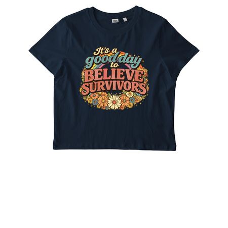 It's a Good Day to Believe Survivors, a French Navy Stanley/Stella Women?s Stella Muser Tee