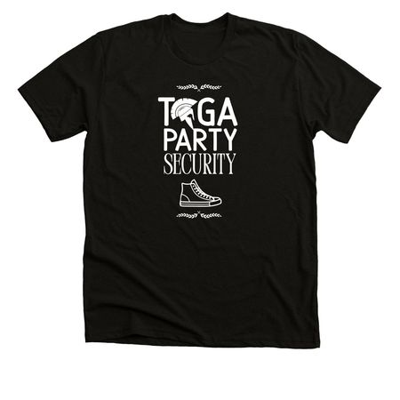 Toga Party Security, a Solid Black Blend Premium Unisex Tee