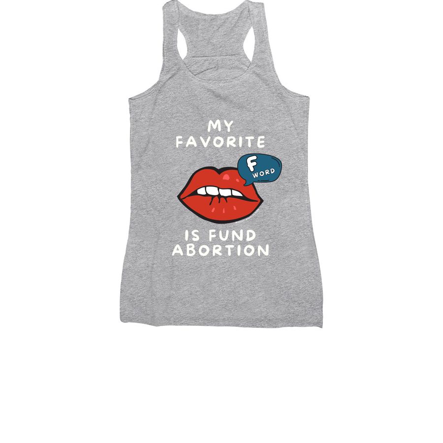 My Favorite F word, a Athletic Heather Women's Racerback