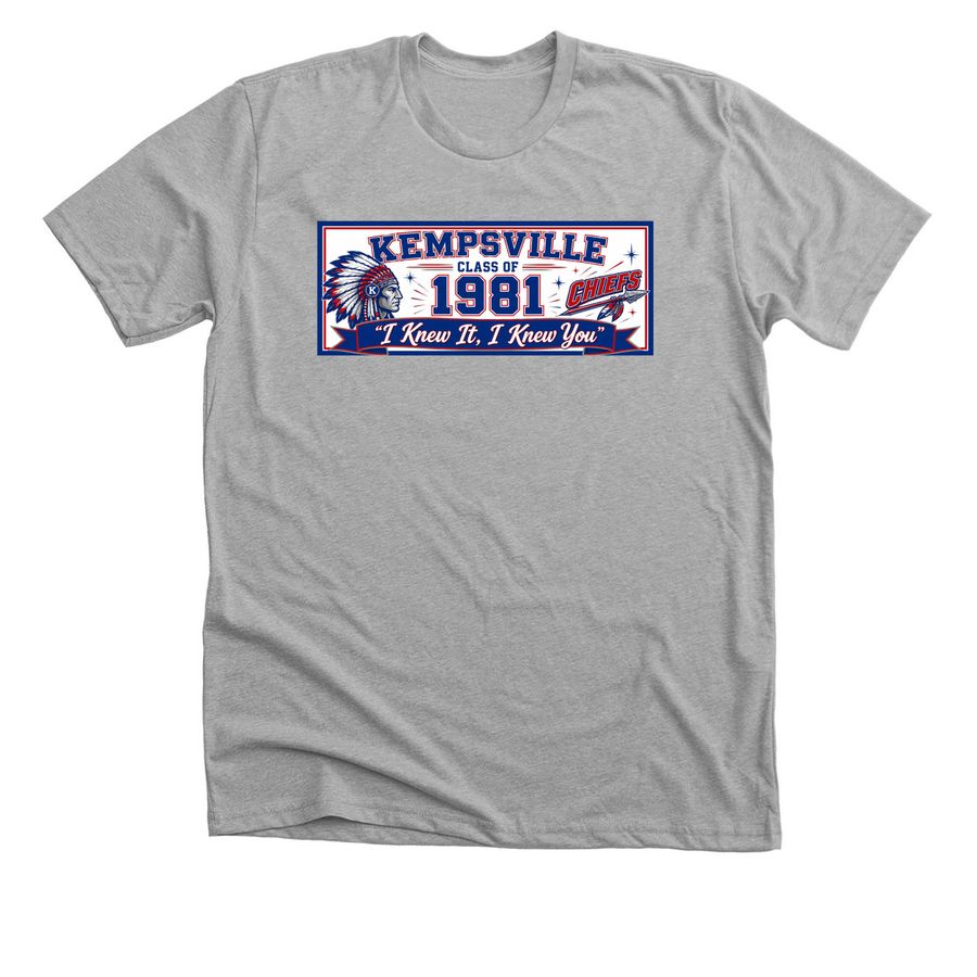 45-Year Reunion Shirts, a Athletic Heather Premium Unisex Tee
