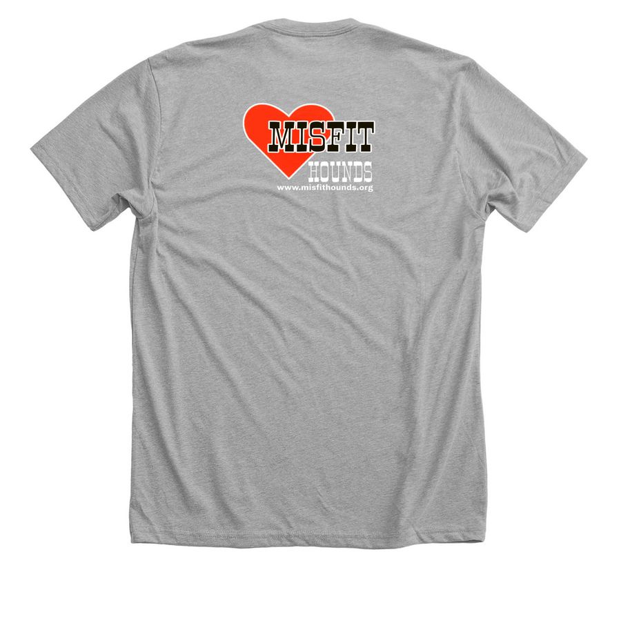 Maple's Logging Service, a Athletic Heather Premium Unisex Tee (back-view)