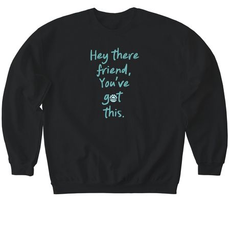 Support survivors, a Black Softstyle Crewneck Sweatshirt