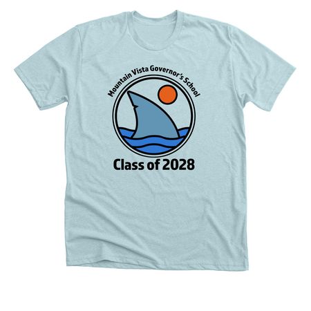 MVGS Shark Fin Class of 2028, a Heather Ice Blue Premium Unisex Tee