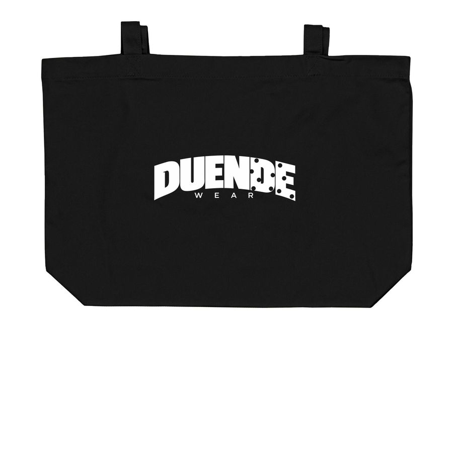 Duende Bolsa, a Black Large Organic Cotton Tote Bag