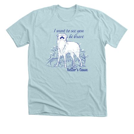 I Want To See You Be Brave!, a Heather Ice Blue Premium Unisex Tee