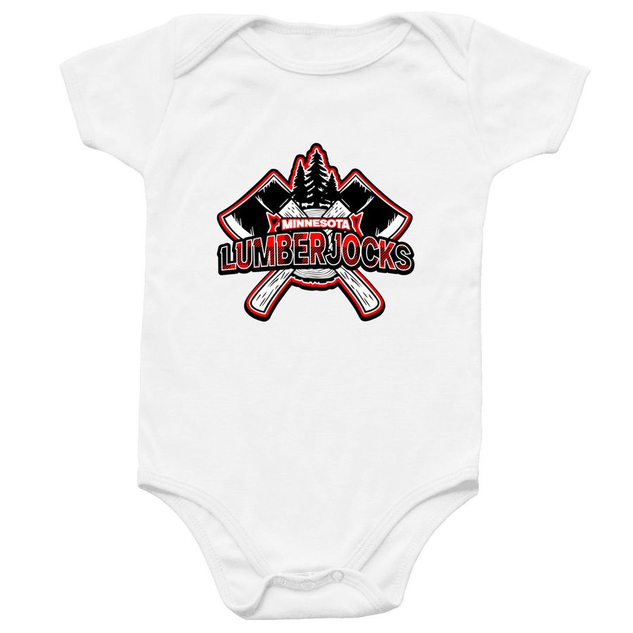 MN Lumberjocks Baby Onesie, a White Infant Onesie