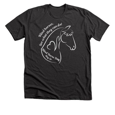 Blind Horse Day- See what they can do, a Dark Grey Heather Premium Unisex Tee