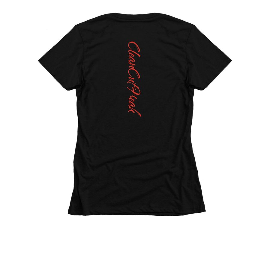 Stay Spooky, a Black Women's Slim Fit Tee (back-view)