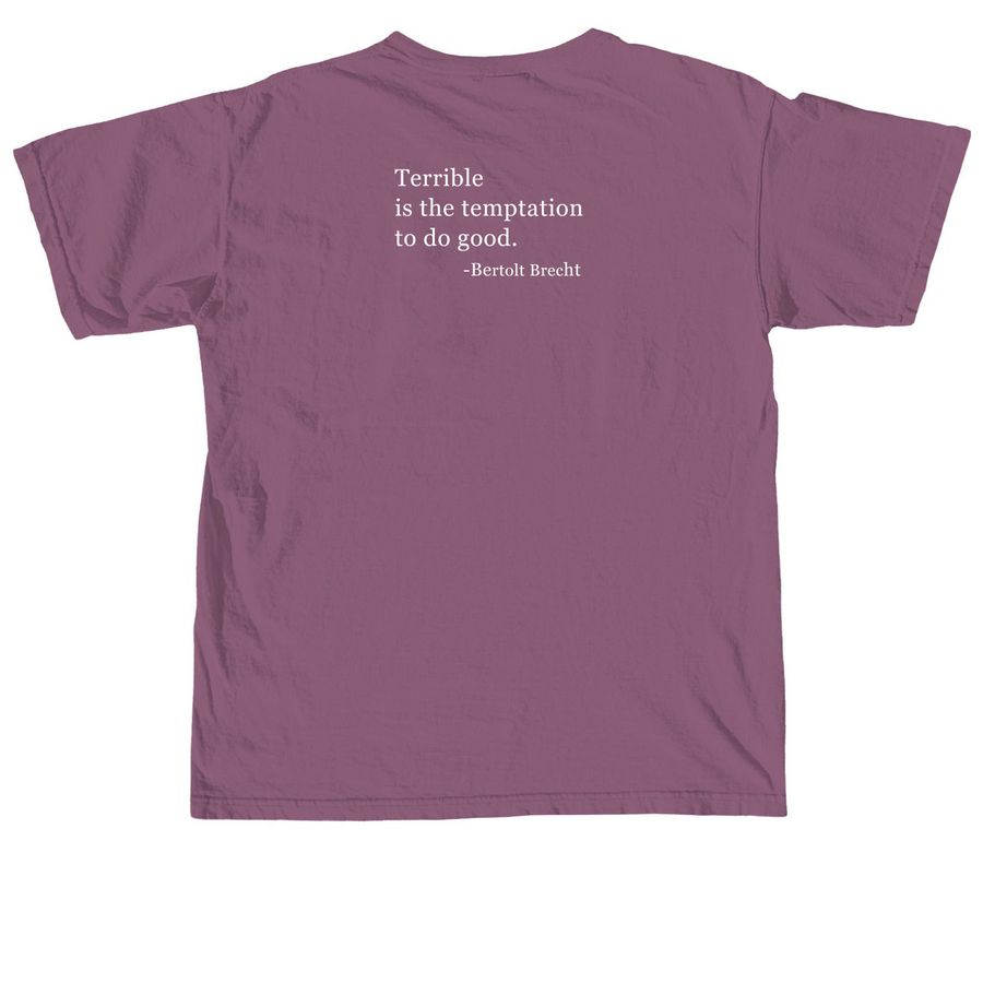 The Circle Tee - New England Youth Theatre, a Berry Comfort Colors Unisex Tee (back-view)