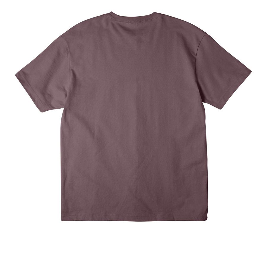 Will Cowork For Coffee, a Purple Storm Unisex Heavyweight Tee (back-view)