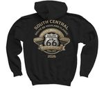 2026 Route 66 Highland Youth, a Black Youth Pullover Hoodie (back-view)