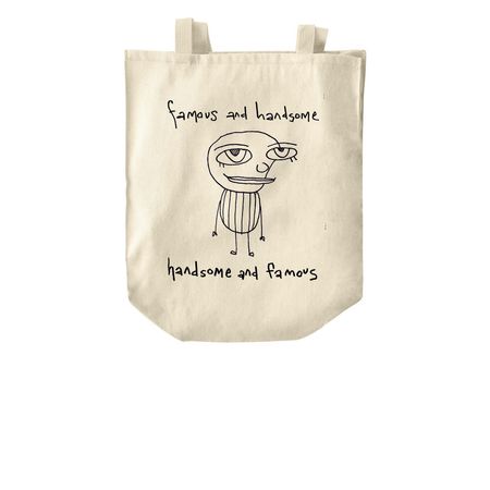 Famous and Handsome Tote Bag, a Natural Over-the-Shoulder Shopping Tote Bag