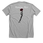 Memento Mori, a Athletic Heather Premium Unisex Tee (back-view)