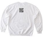 Save Lewis Logo Red, a White Softstyle Crewneck Sweatshirt (back-view)