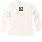 Save Lewis Logo Red, a Heather Natural Premium Long Sleeve Tee (back-view)