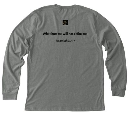 "HEALING SEASON" ACTIVATED!, a Deep Heather Premium Long Sleeve Tee (back-view)
