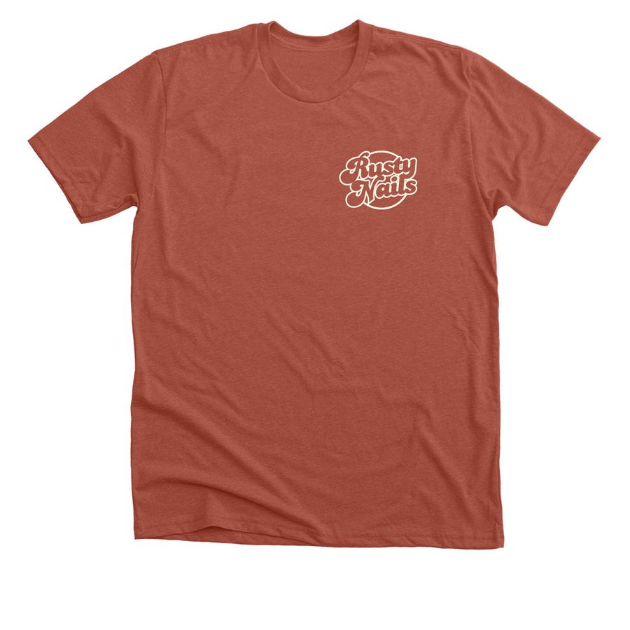 Rusty Nails Tour: Apparel, a Heather Clay Premium Unisex Tee