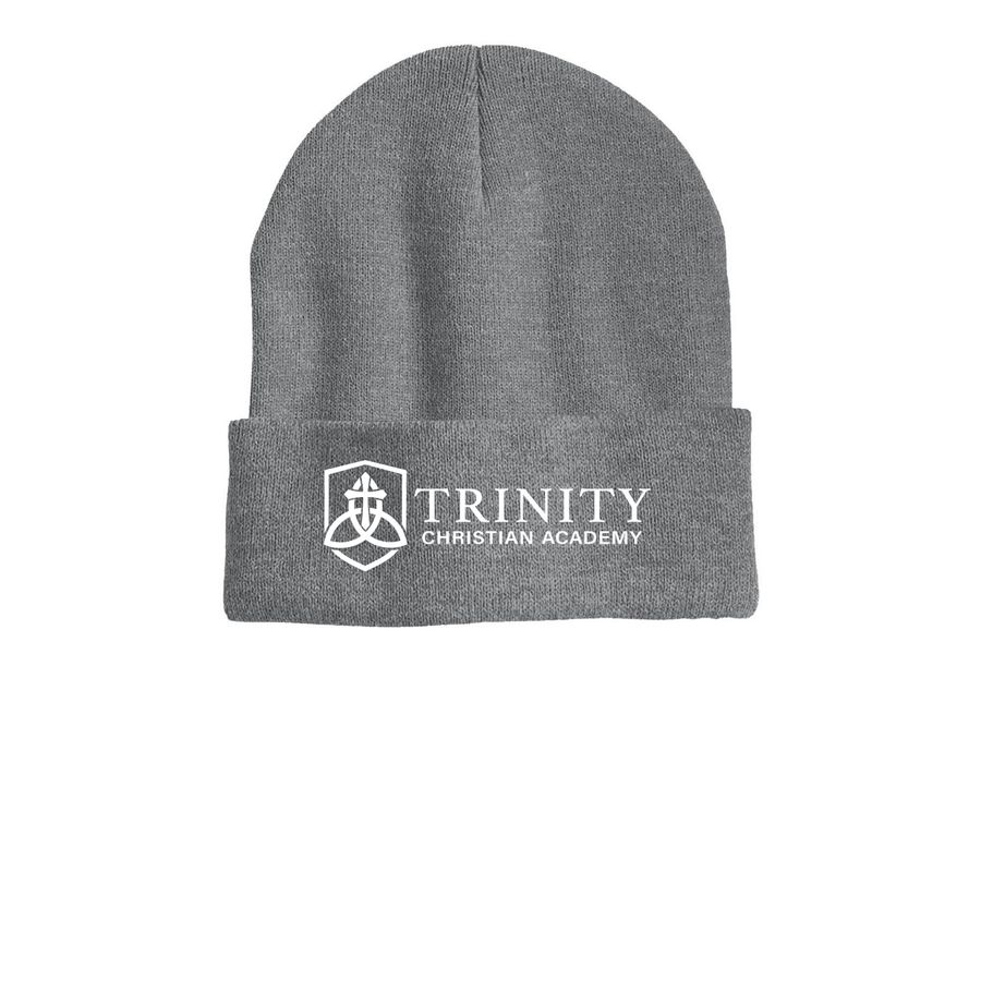 TCA Hats, a Dark Heather Grey Printed Cuffed Beanie