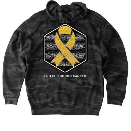 September Childhood Cancer Awareness 2025&nbsp;, a Black Camo Heavyweight Camo Pullover Hoodie