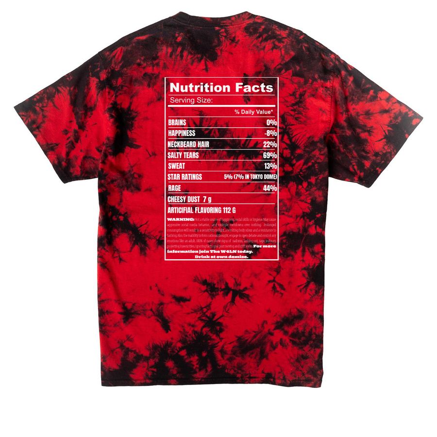 #PREMAD Collection, a Black/ Red Crystal Tie Dye Tee (back-view)