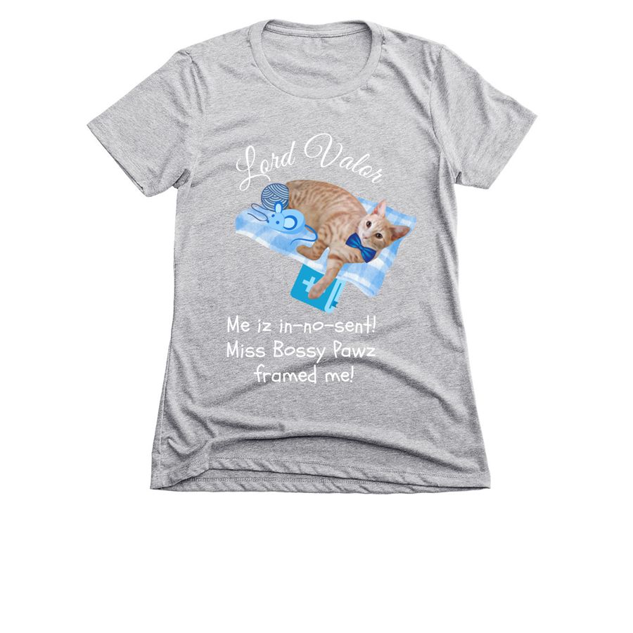 Lord Valor, a Dark Heather Grey Women's Slim Fit Tee
