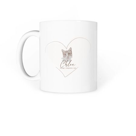 Chloe's Legacy, a White Coffee Mug (back-view)
