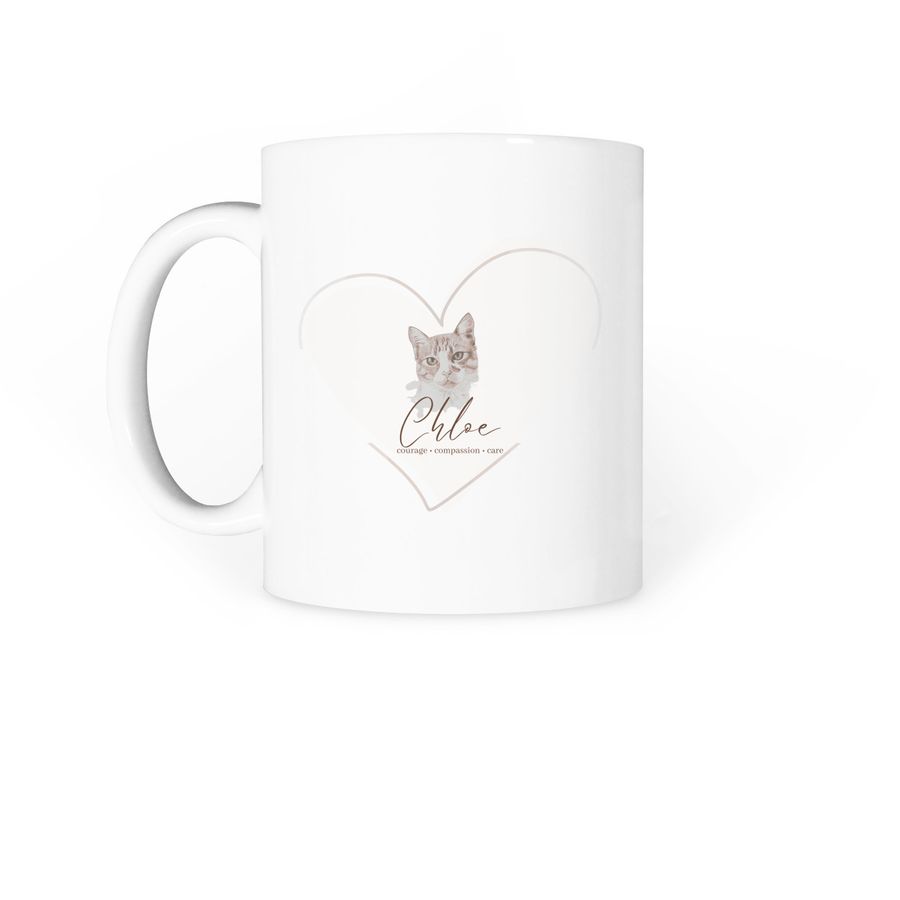 Chloe's Legacy, a White Coffee Mug (back-view)