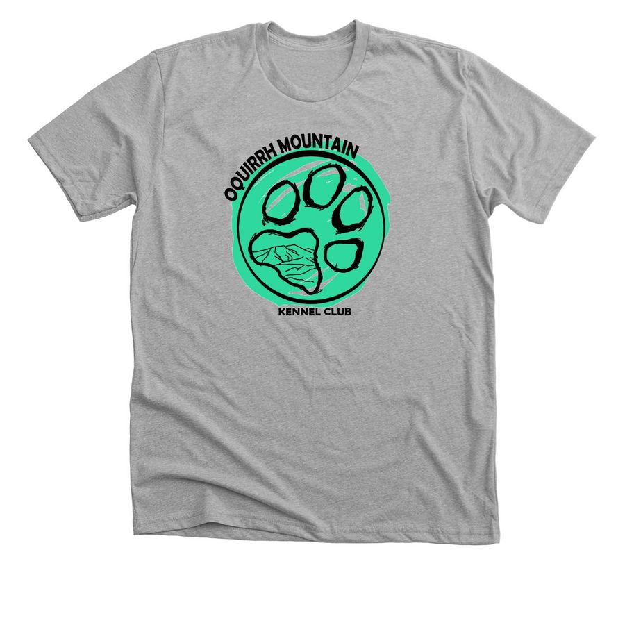 Oquirrh Mountain Official Logo Merch, a Athletic Heather Premium Unisex Tee