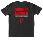 The Founders Tee, a Vintage Black Triblend Unisex Tee (back-view)