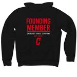 The Founders Tee, a Black Premium Pullover Hoodie (back-view)